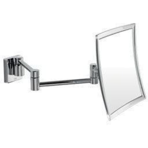Specchio ingranditore a parete con doppio braccio snodato, parabola L 20 cm Inda Hotellerie